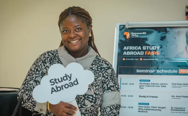 Education fair exhibition in progress